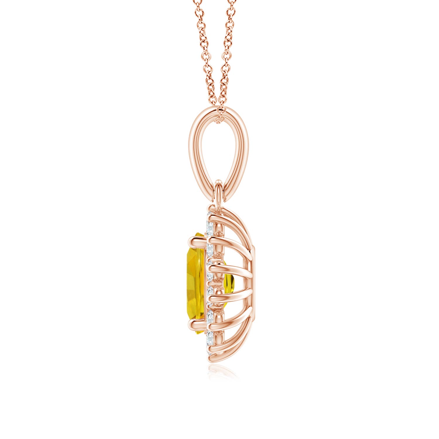 AAAA - Yellow Sapphire / 1.79 CT / 14 KT Rose Gold