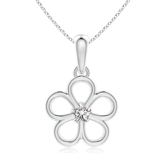 3.8mm IJI1I2 Round Diamond Flower Pendant in P950 Platinum