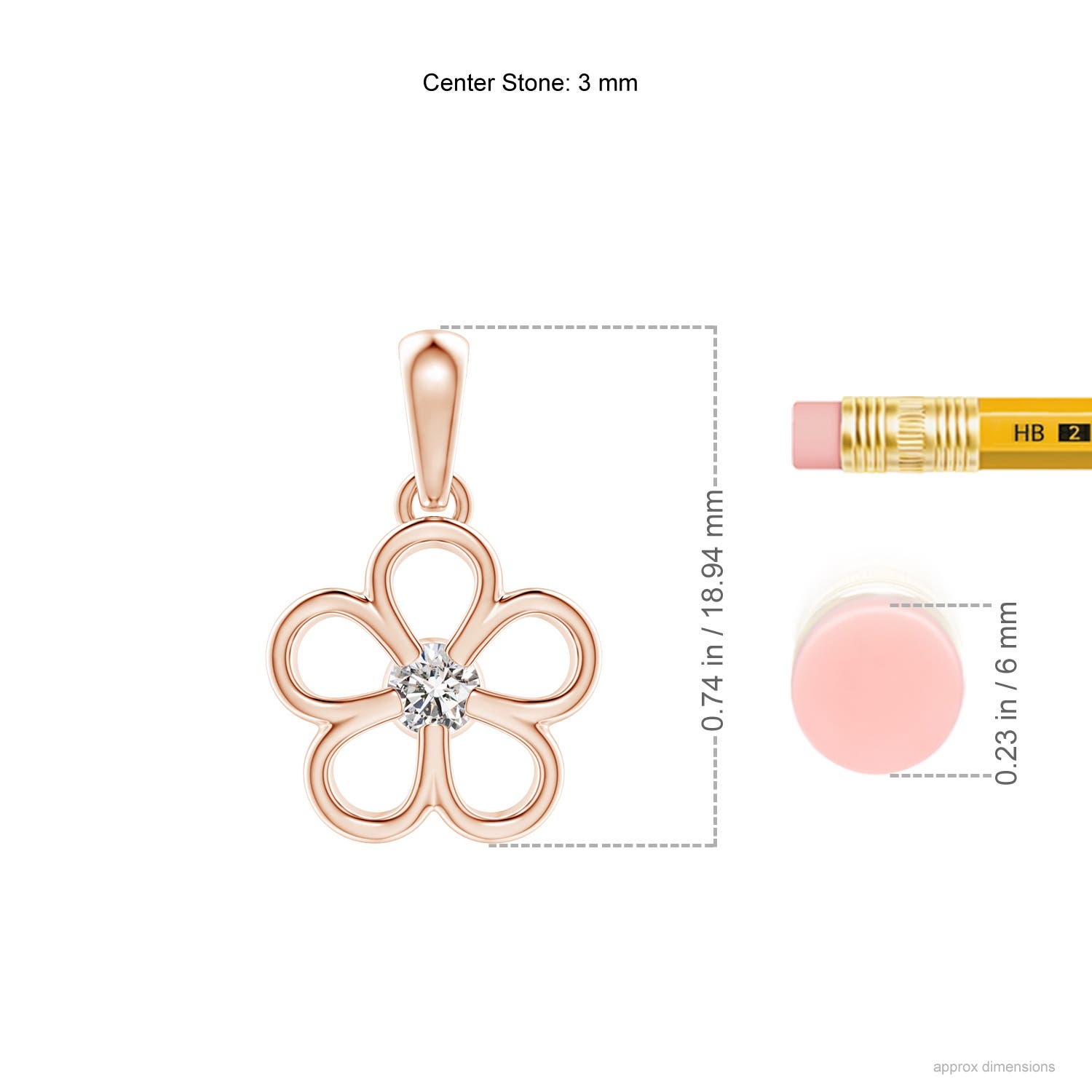 I-J, I1-I2 / 0.11 CT / 14 KT Rose Gold