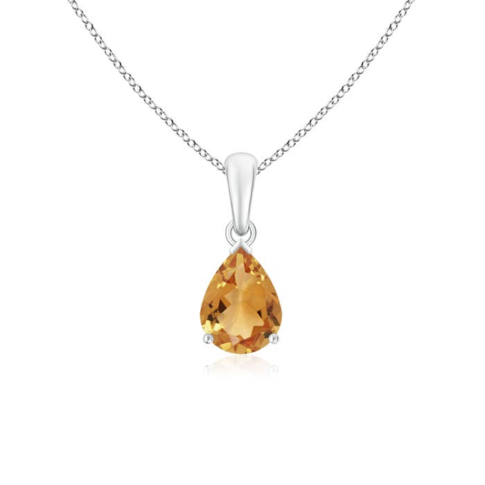 A - Citrine / 1 CT / 14 KT White Gold