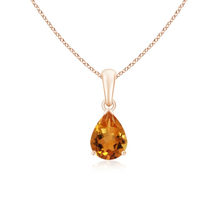 AAA - Citrine / 1 CT / 14 KT Rose Gold