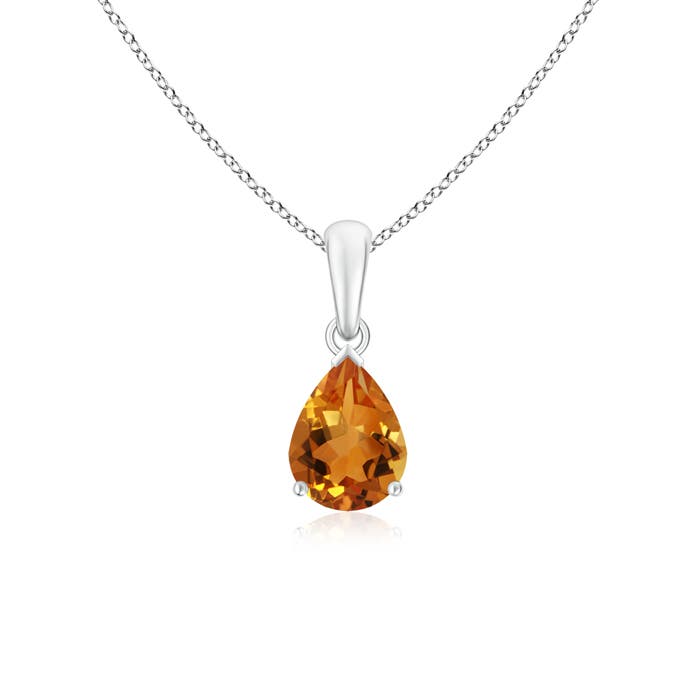 AAA - Citrine / 1 CT / 14 KT White Gold