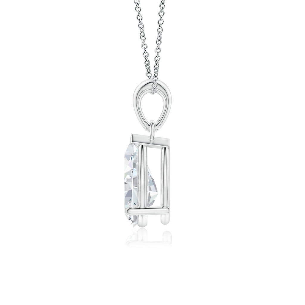 10x6.5mm GVS2 Prong-Set Pear Diamond Solitaire Pendant in S999 Silver - side 199