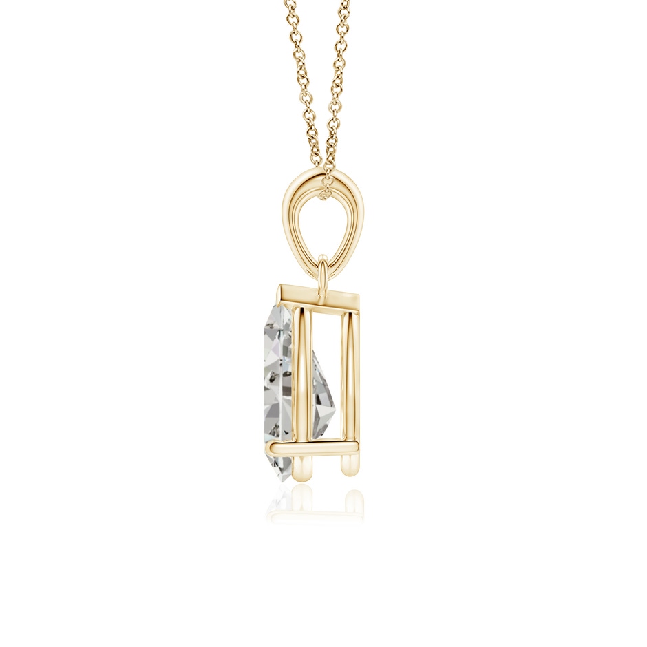 10x6.5mm KI3 Prong-Set Pear Diamond Solitaire Pendant in 18K Yellow Gold side 199