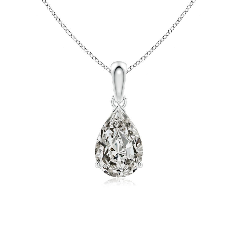 10x6.5mm KI3 Prong-Set Pear Diamond Solitaire Pendant in P950 Platinum 