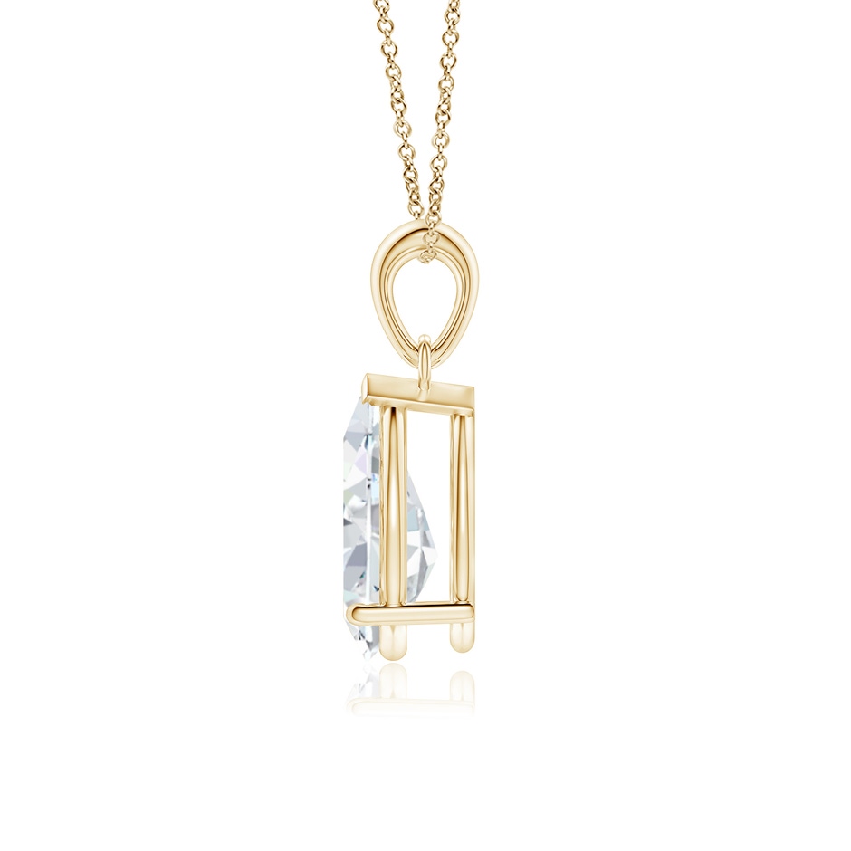 11x7mm GVS2 Prong-Set Pear Diamond Solitaire Pendant in 18K Yellow Gold side 199