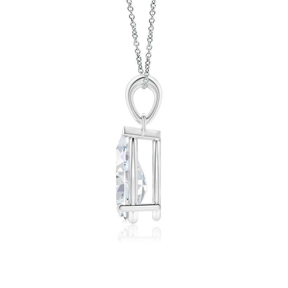 11x7mm GVS2 Prong-Set Pear Diamond Solitaire Pendant in P950 Platinum side 199
