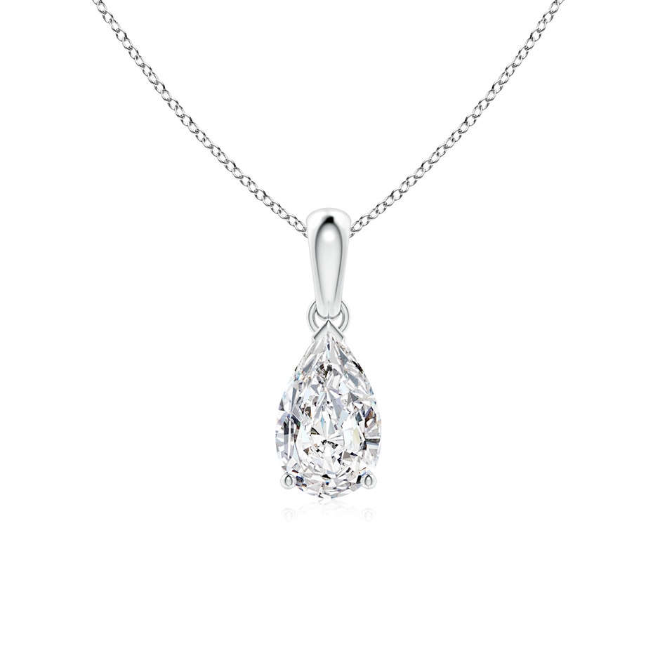 9x5.5mm HSI2 Pear-Shaped Diamond Solitaire Pendant in White Gold 