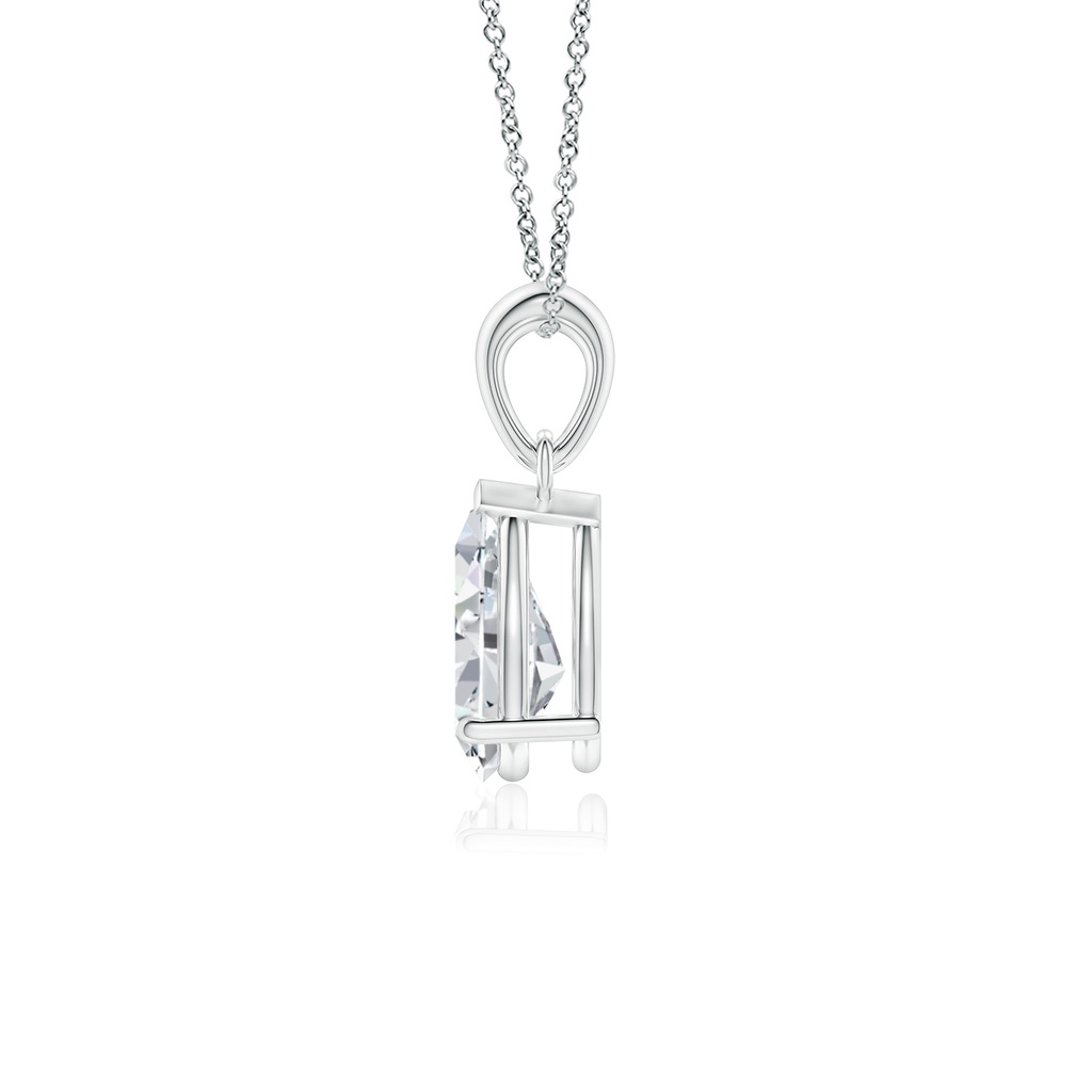 9x5.5mm HSI2 Prong-Set Pear Diamond Solitaire Pendant in White Gold - side 199