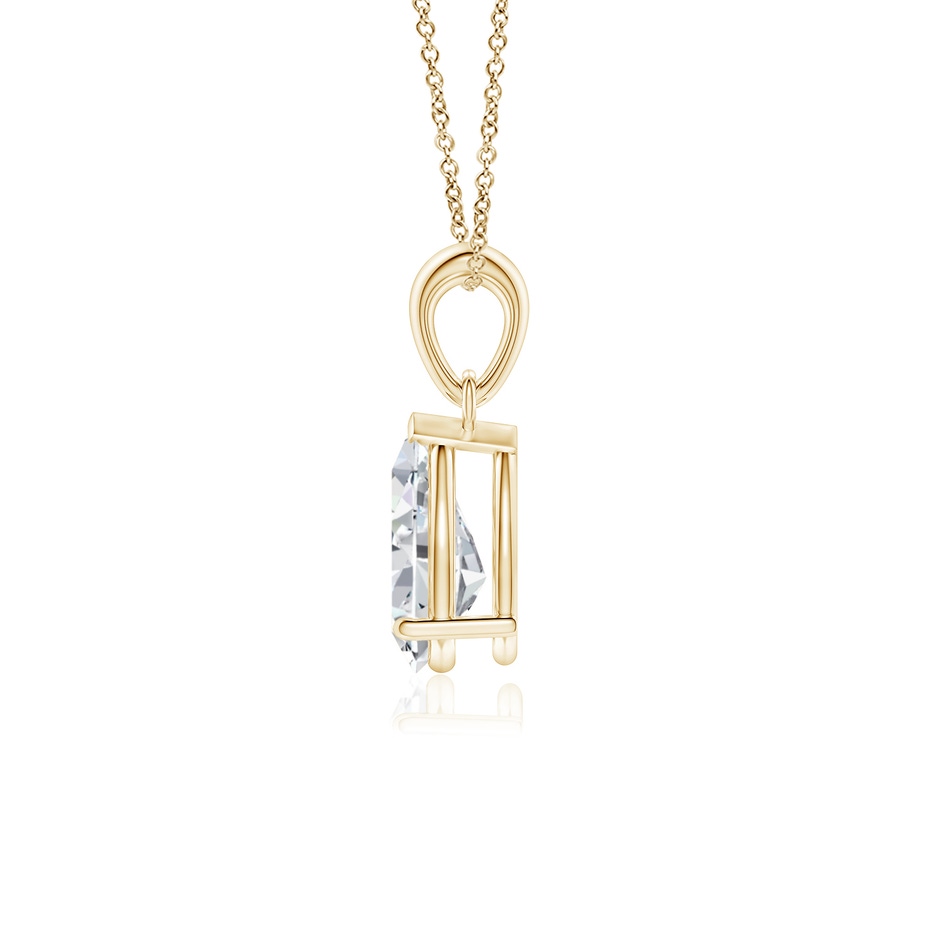 9x5.5mm HSI2 Prong-Set Pear Diamond Solitaire Pendant in Yellow Gold side 199