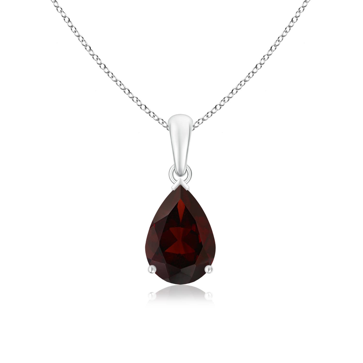 A - Garnet / 2.1 CT / 14 KT White Gold