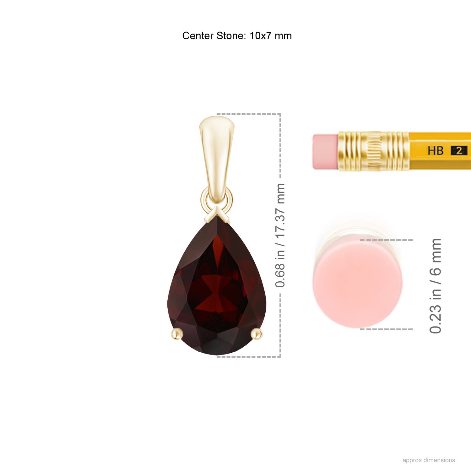 A - Garnet / 2.1 CT / 14 KT Yellow Gold