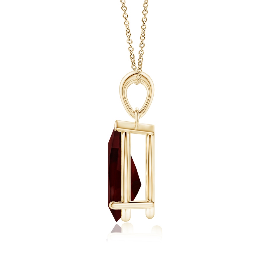 12x8mm AA Pear-Shaped Garnet Solitaire Pendant in 18K Yellow Gold side 199