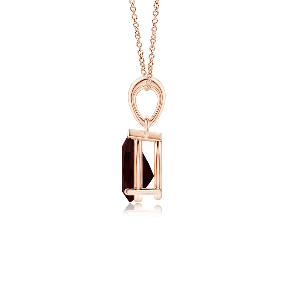 8x6mm A Pear-Shaped Garnet Solitaire Pendant in Rose Gold side 199