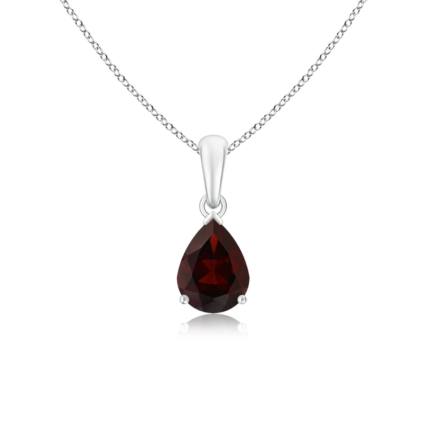 A - Garnet / 1.3 CT / 14 KT White Gold