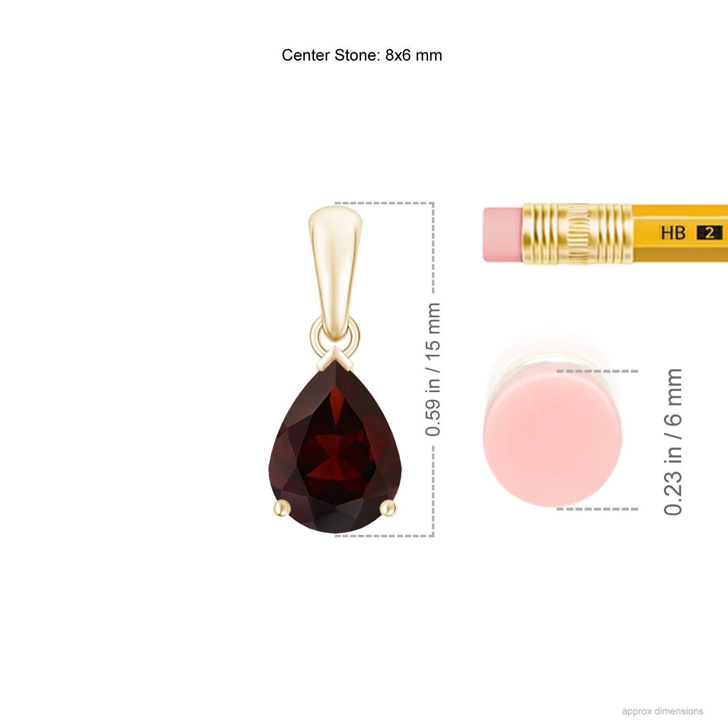 A - Garnet / 1.3 CT / 14 KT Yellow Gold