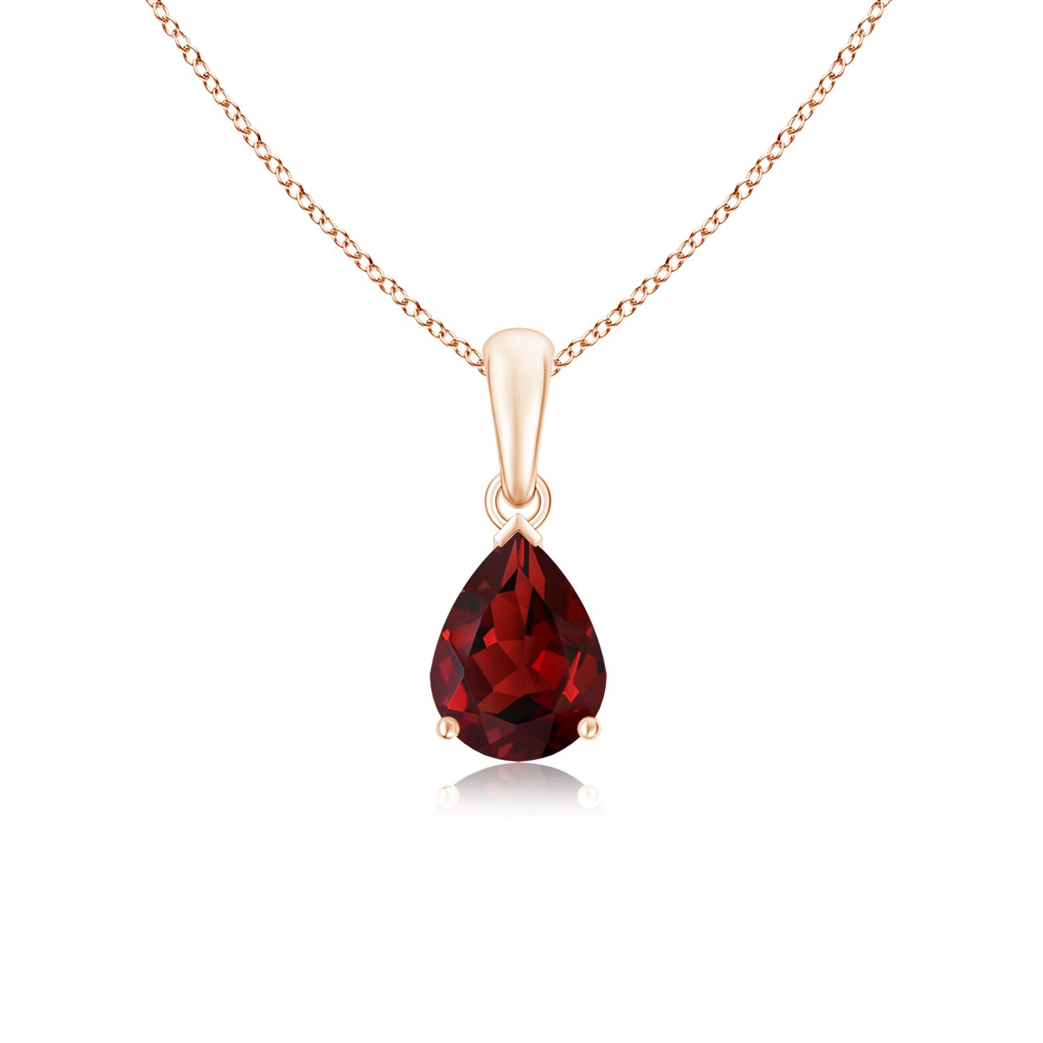 AAAA - Garnet / 1.3 CT / 14 KT Rose Gold