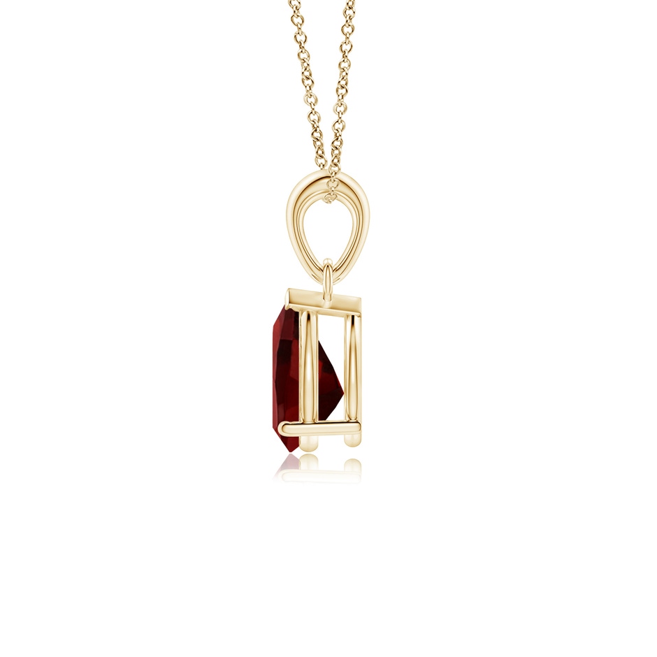 8x6mm AAAA Pear-Shaped Garnet Solitaire Pendant in Yellow Gold side 199