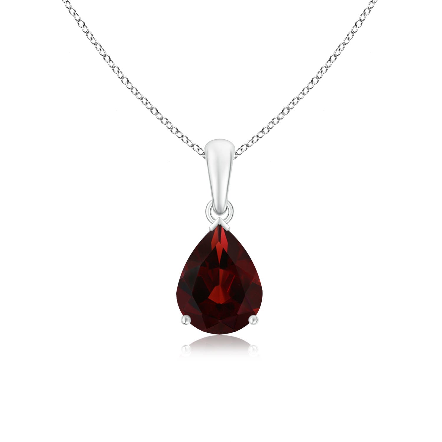 AA - Garnet / 1.8 CT / 14 KT White Gold