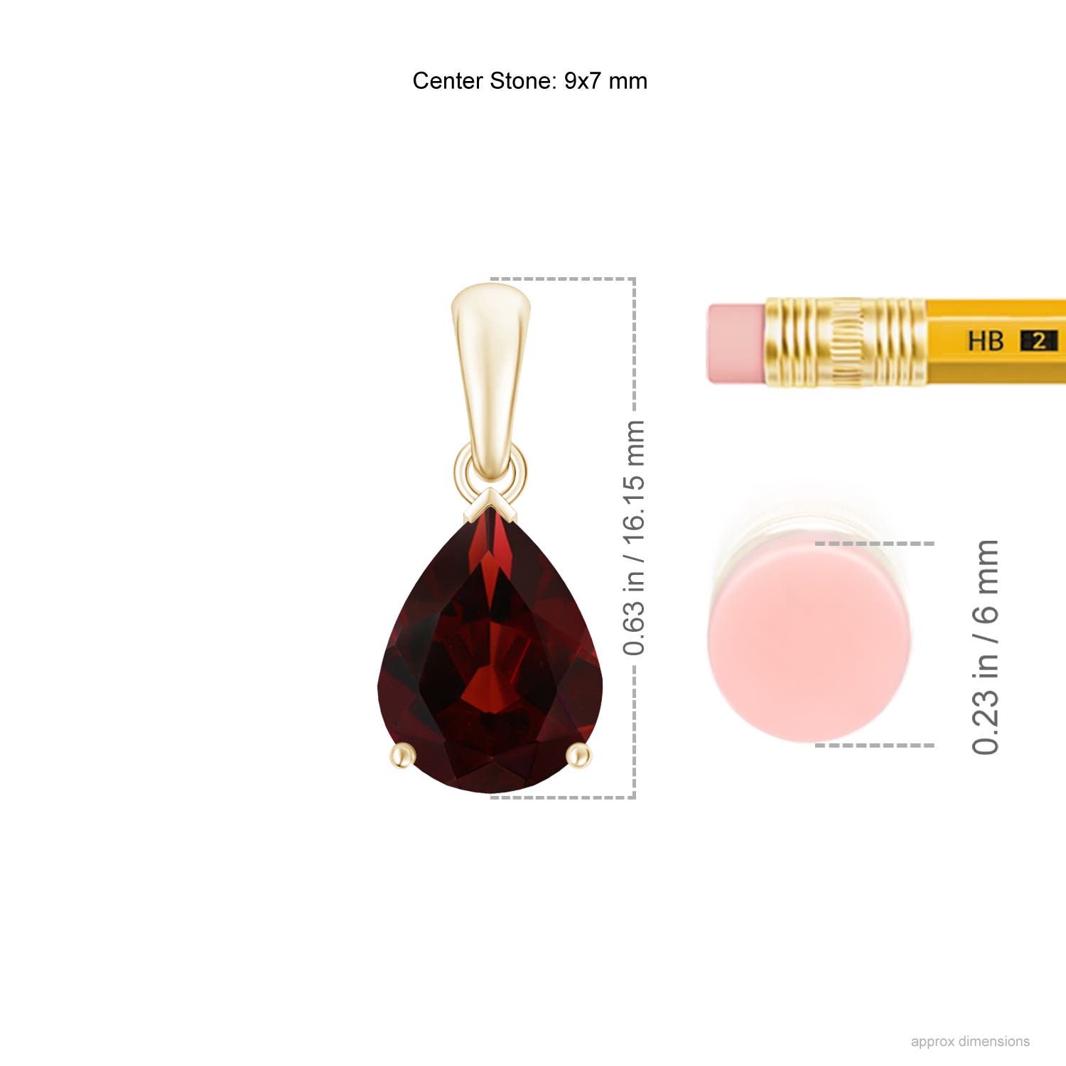 AA - Garnet / 1.8 CT / 14 KT Yellow Gold