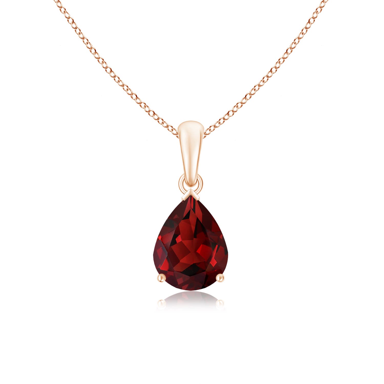 AAAA - Garnet / 1.8 CT / 14 KT Rose Gold