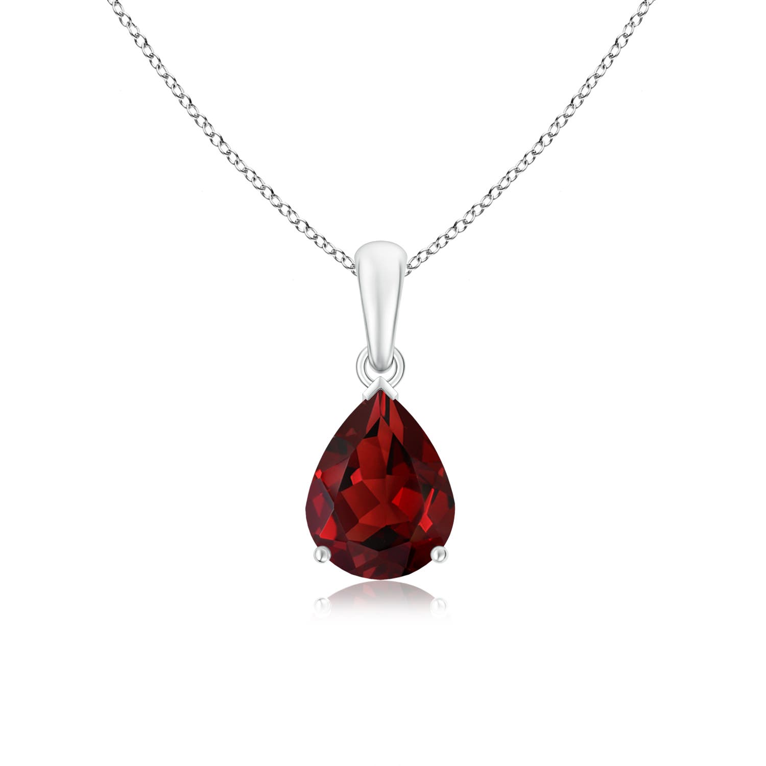 AAAA - Garnet / 1.8 CT / 14 KT White Gold