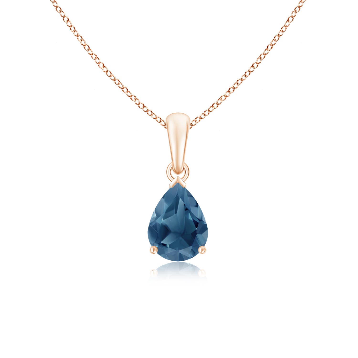 A - London Blue Topaz / 1.25 CT / 14 KT Rose Gold