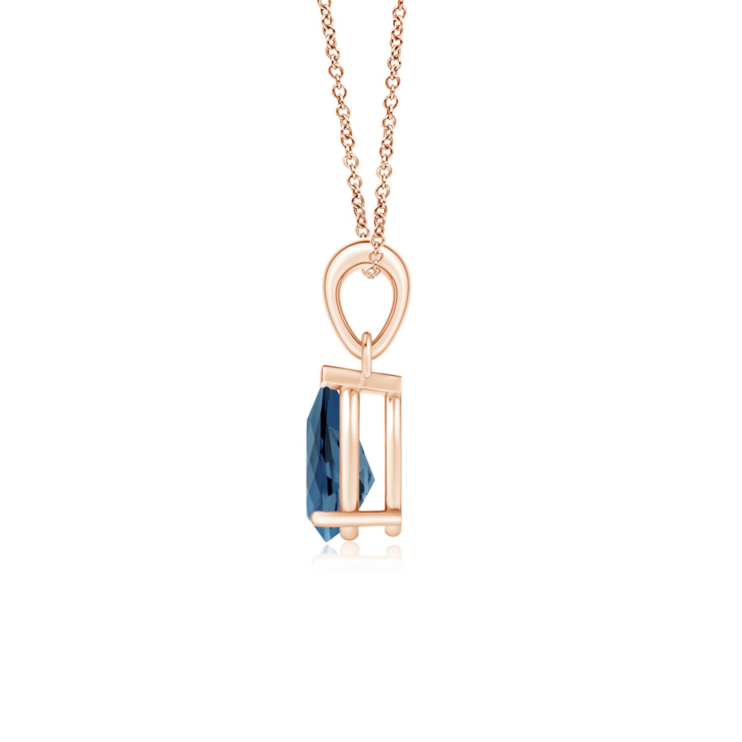 A - London Blue Topaz / 1.25 CT / 14 KT Rose Gold