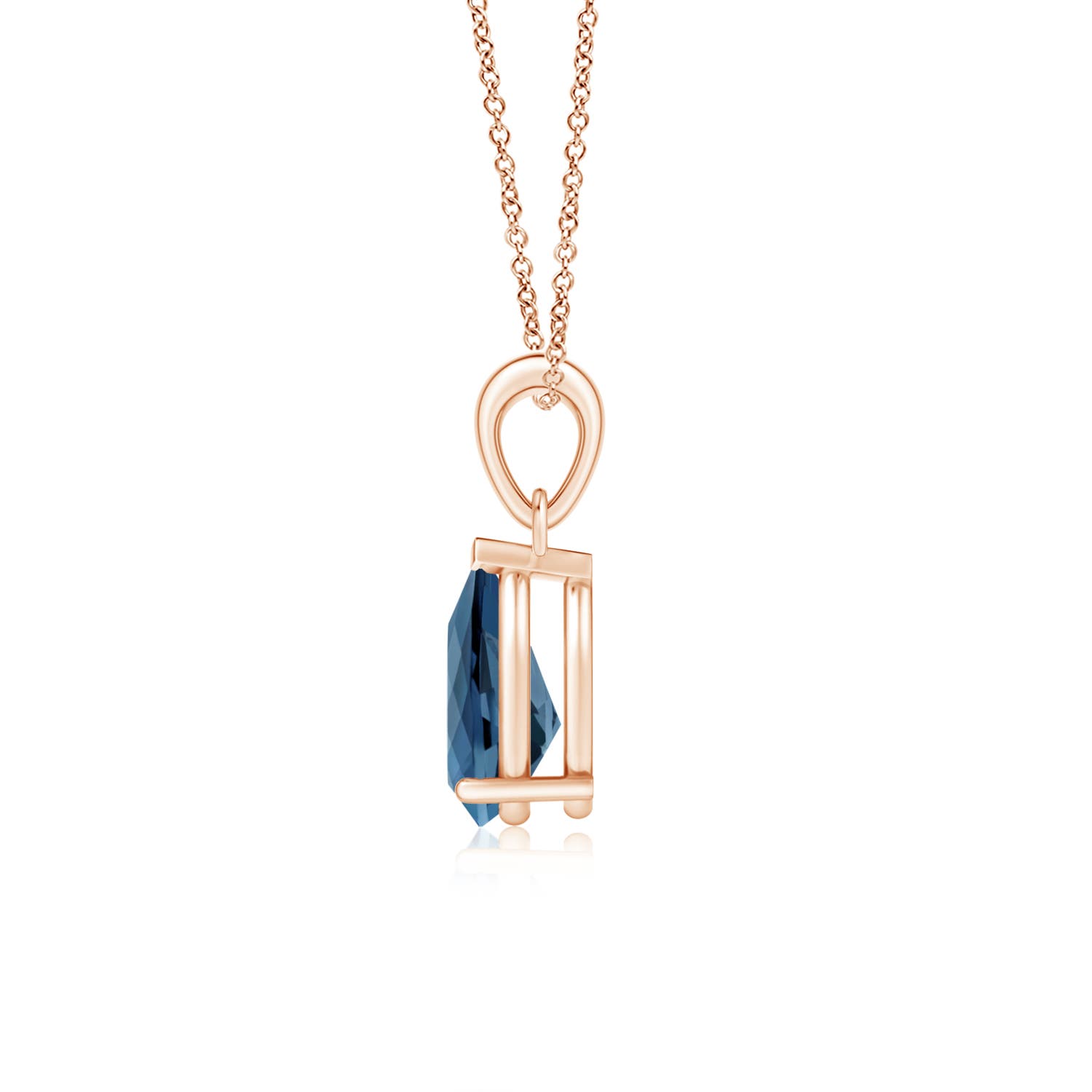 A - London Blue Topaz / 1.9 CT / 14 KT Rose Gold