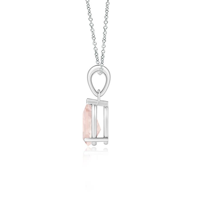 A - Morganite / 0.95 CT / 14 KT White Gold