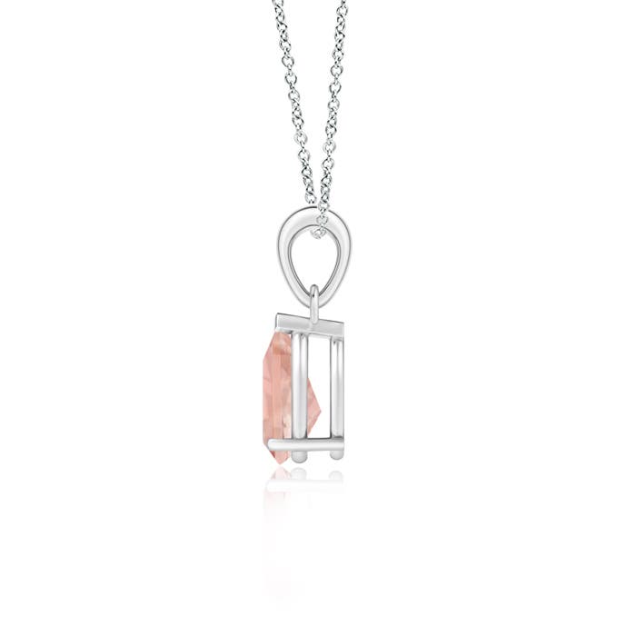 AAAA - Morganite / 0.95 CT / 14 KT White Gold