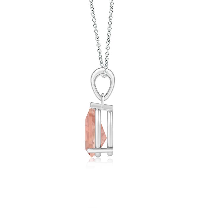 AAAA - Morganite / 1.4 CT / 14 KT White Gold