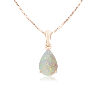 10x7mm AAA Pear-Shaped Opal Solitaire Pendant in Rose Gold