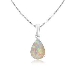 10x7mm AAAA Pear-Shaped Opal Solitaire Pendant in P950 Platinum