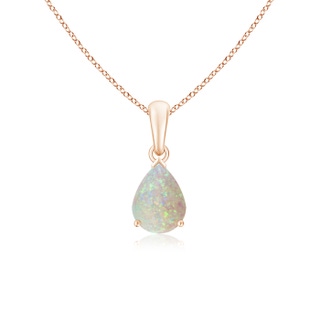 8x6mm AAA Pear-Shaped Opal Solitaire Pendant in 10K Rose Gold