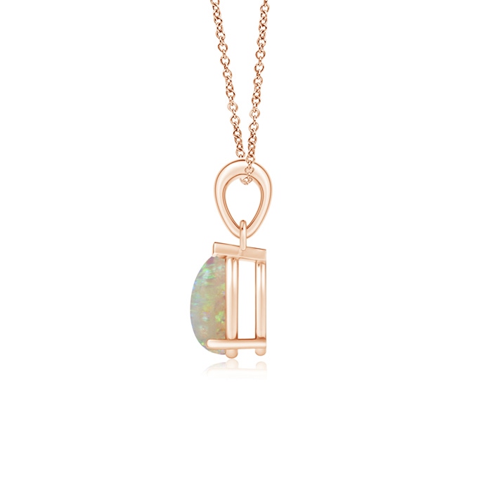 8x6mm AAAA Pear-Shaped Opal Solitaire Pendant in Rose Gold Product Image