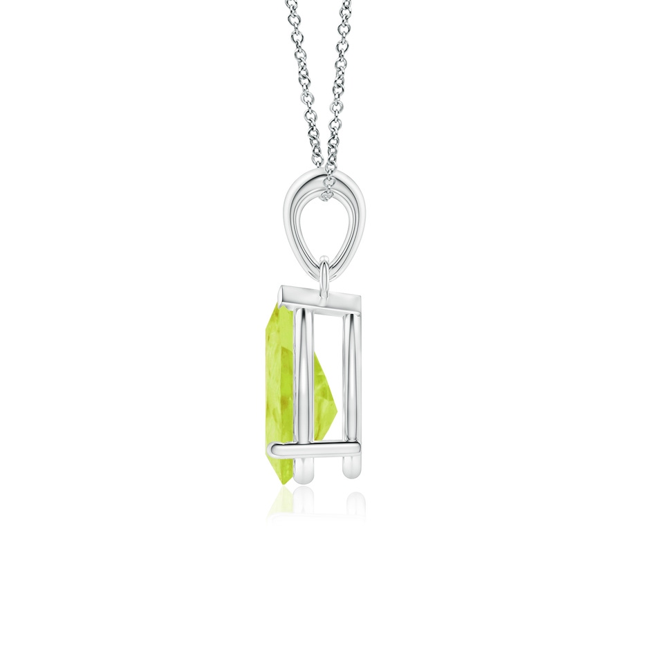 10x7mm A Pear-Shaped Peridot Solitaire Pendant in P950 Platinum side 199