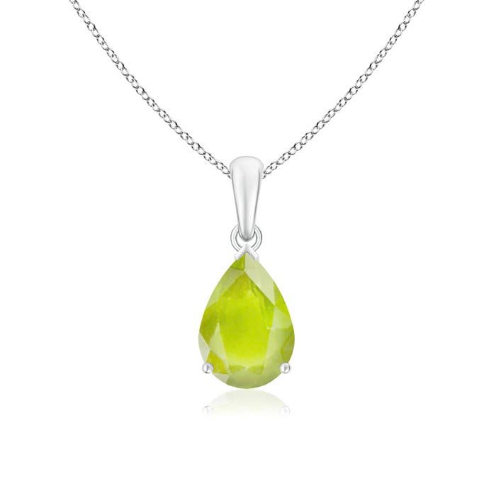 A - Peridot / 1.9 CT / 14 KT White Gold