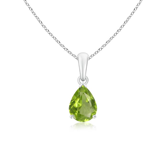 AA - Peridot / 1.1 CT / 14 KT White Gold