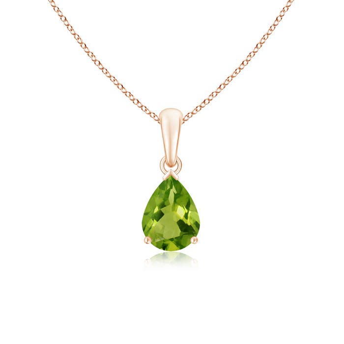 AAAA - Peridot / 1.1 CT / 14 KT Rose Gold