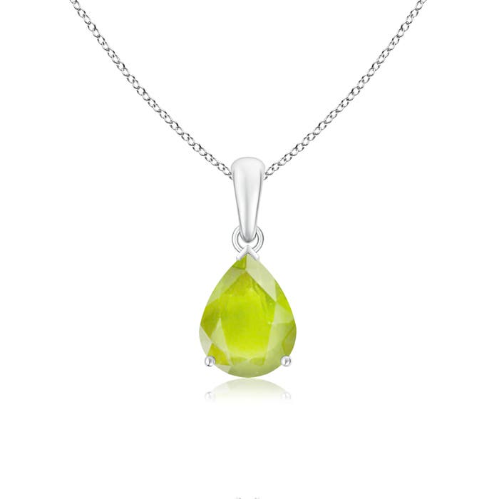 A - Peridot / 1.6 CT / 14 KT White Gold