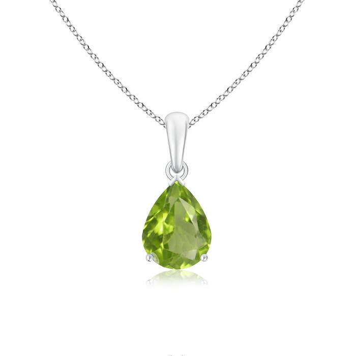 AA - Peridot / 1.6 CT / 14 KT White Gold