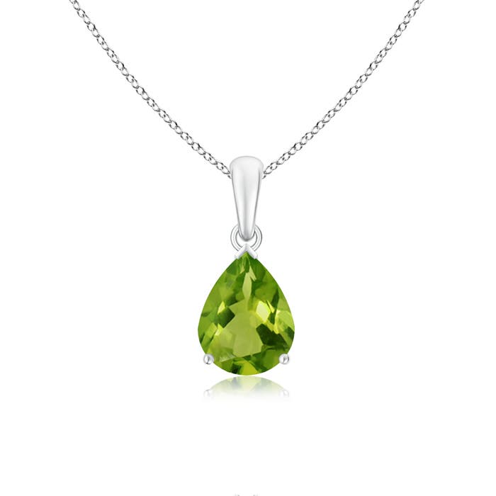 AAAA - Peridot / 1.6 CT / 14 KT White Gold