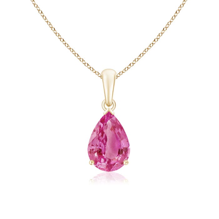 AAA - Pink Sapphire / 2.5 CT / 14 KT Yellow Gold