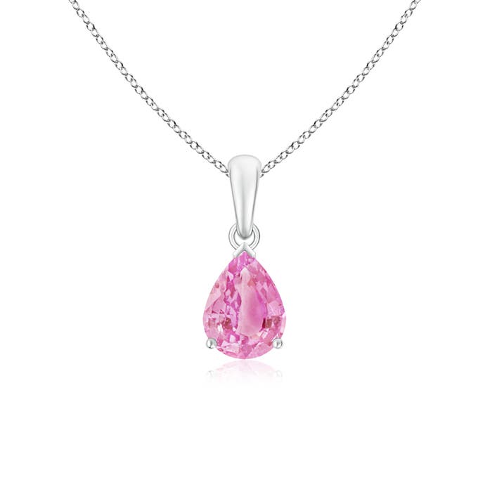 A - Pink Sapphire / 1.25 CT / 14 KT White Gold