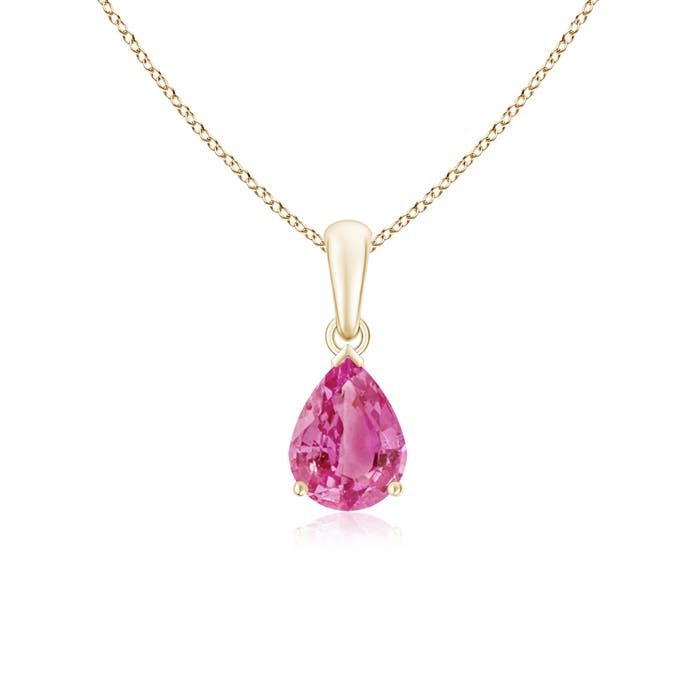 AAA - Pink Sapphire / 1.25 CT / 14 KT Yellow Gold