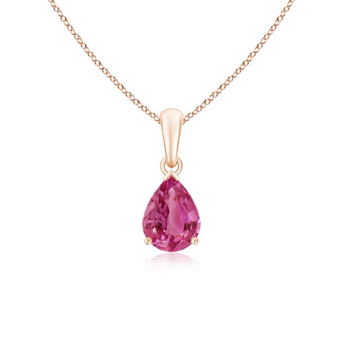 AAAA - Pink Sapphire / 1.25 CT / 14 KT Rose Gold