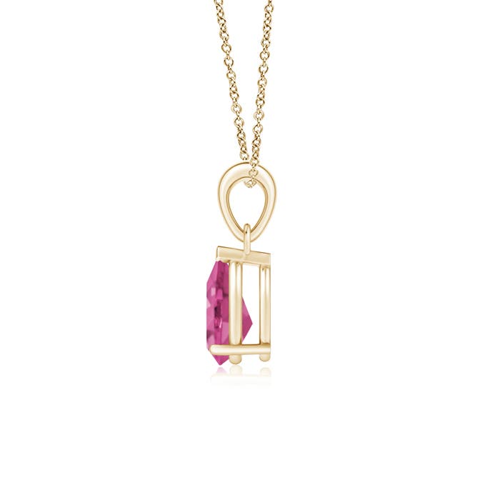 AAAA - Pink Sapphire / 1.25 CT / 14 KT Yellow Gold