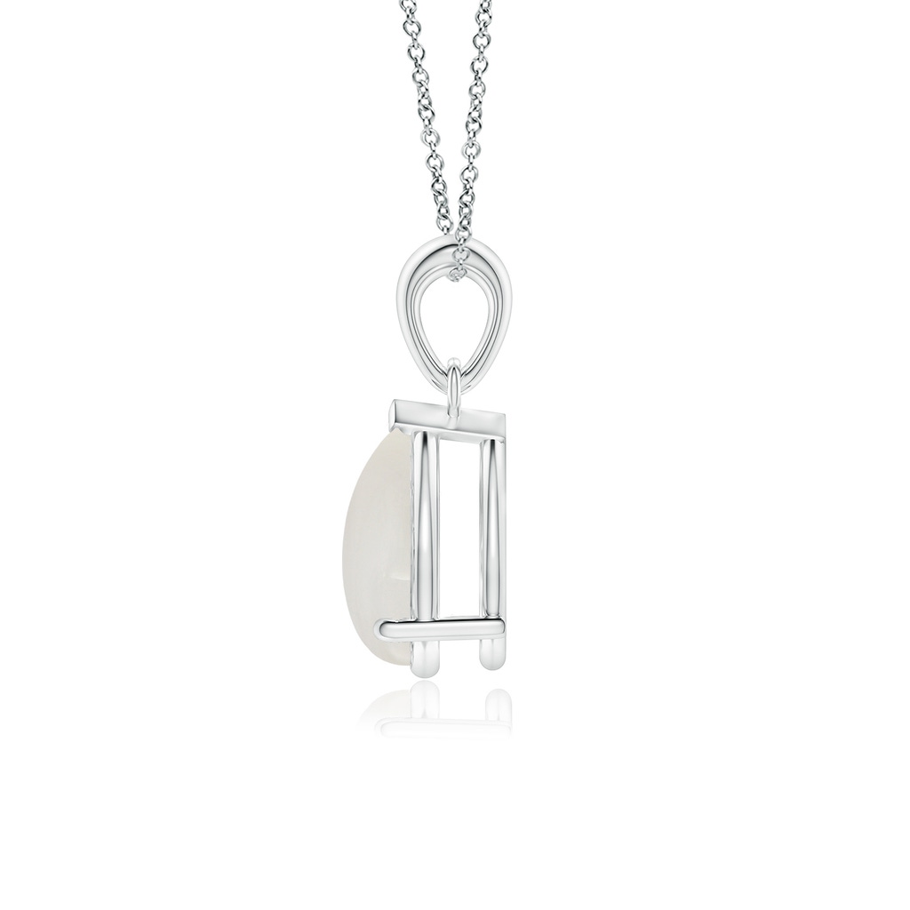 10.13x6.92x3.56mm AAAA GIA Certified Pear-Shaped Rainbow Moonstone Solitaire Pendant in White Gold - side 199