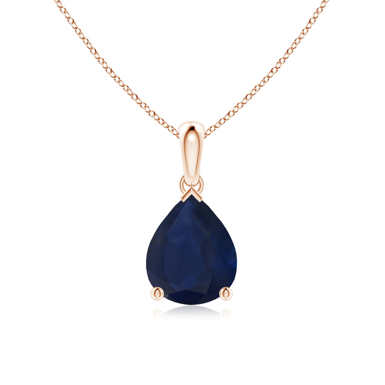 A - Blue Sapphire / 3 CT / 18 KT Rose Gold